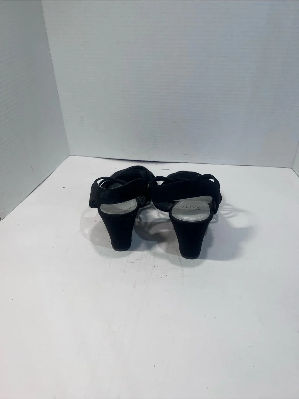 Impo Black Strappy Wedge Espadrilles